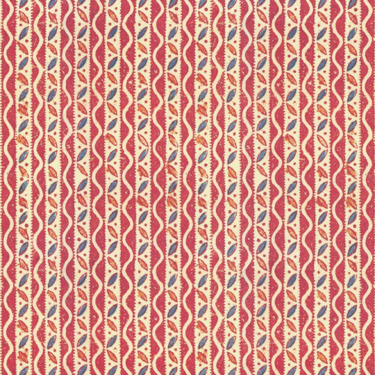 Red Geometric Stripe Italian Paper ~ Tassotti
